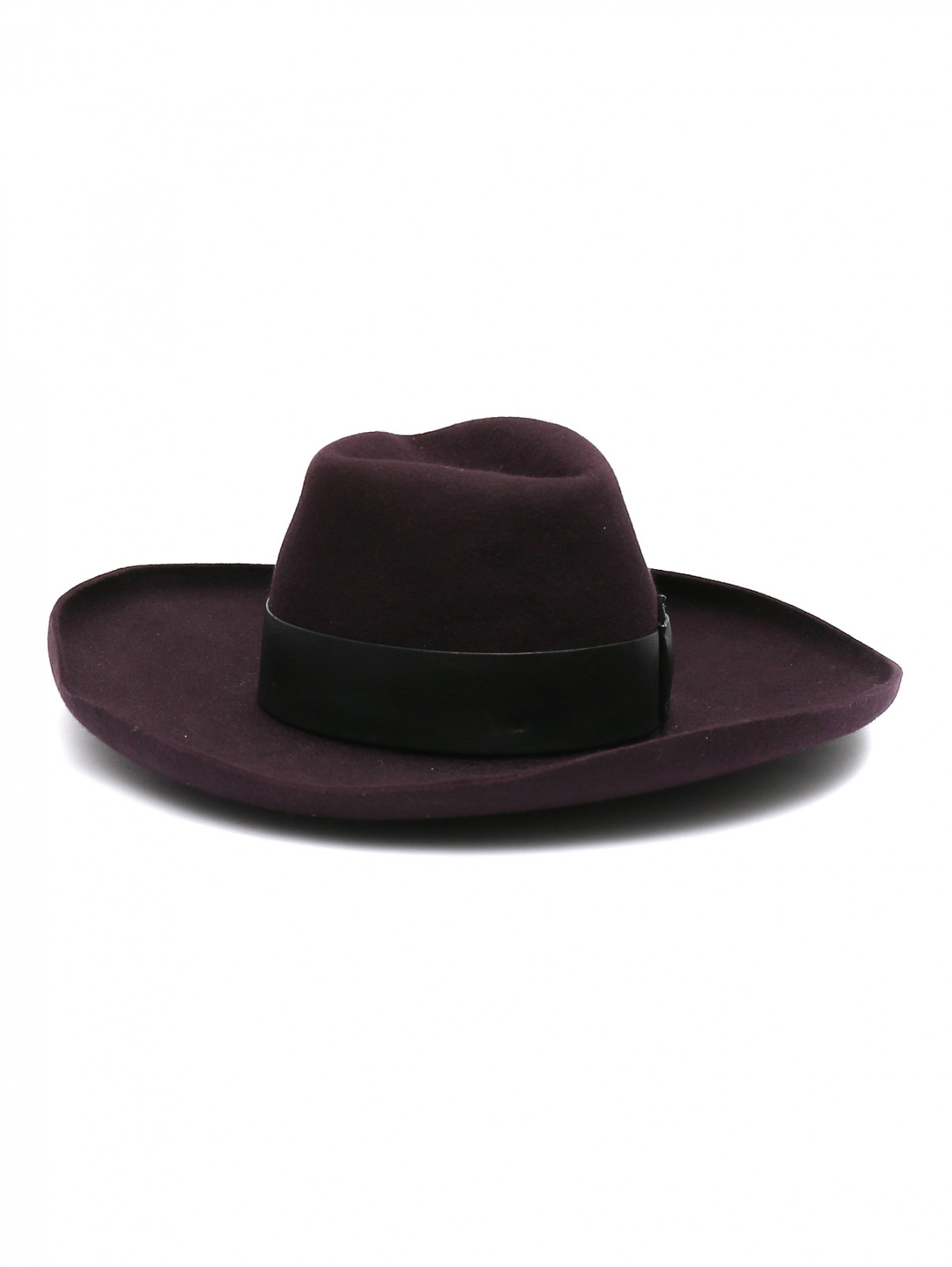 Шляпа из шерсти с лентой Borsalino  –  Обтравка2  – Цвет:  Фиолетовый