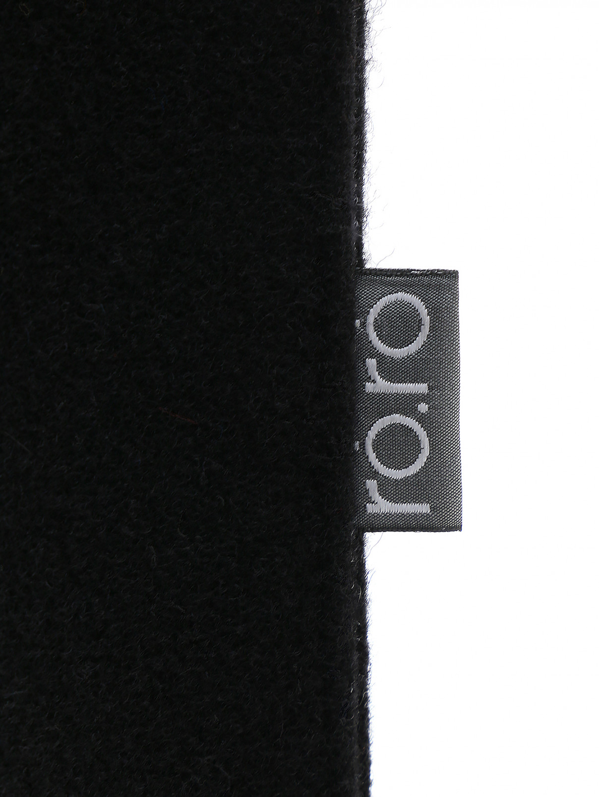 Портфель из шерсти с декором ro.ro  –  Деталь1  – Цвет:  Черный