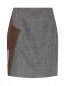 Юбка из смесовой шерсти с аппликацией Moschino  –  Общий вид