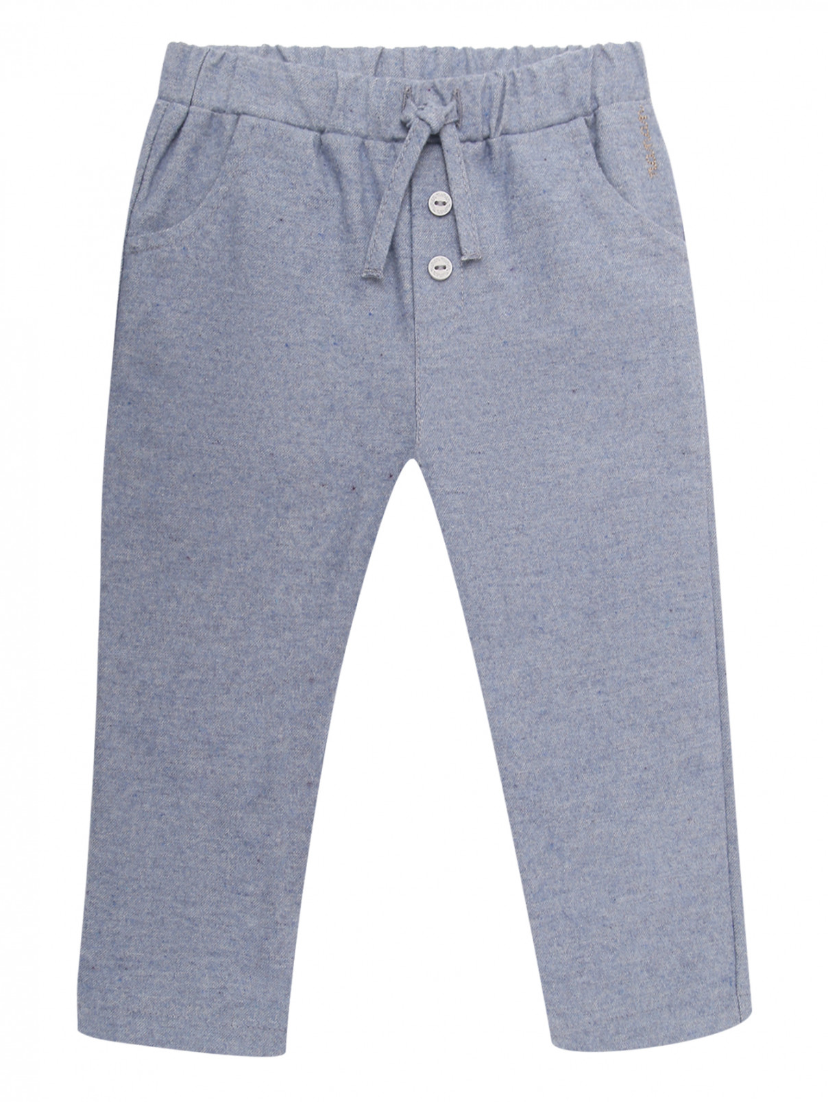 Хлопковые брюки с карманами Nanan  –  Общий вид  – Цвет:  Синий