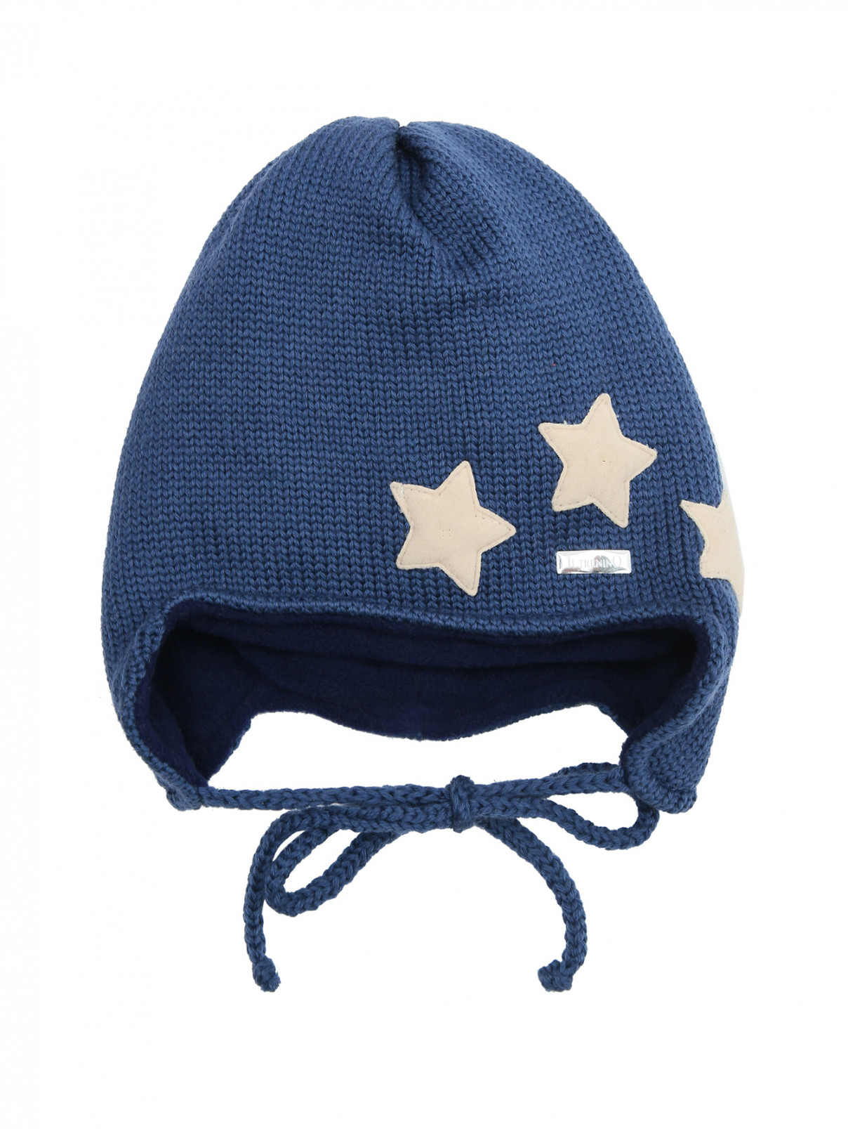 Трикотажная шапка с аппликацией IL Trenino  –  Общий вид  – Цвет:  Синий