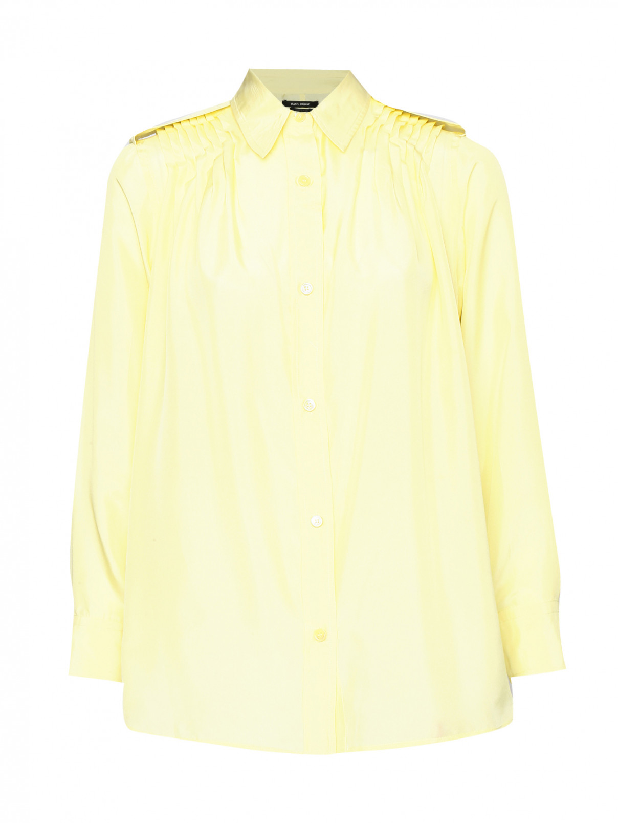 Блуза из шелка свободного кроя Isabel Marant  –  Общий вид  – Цвет:  Желтый