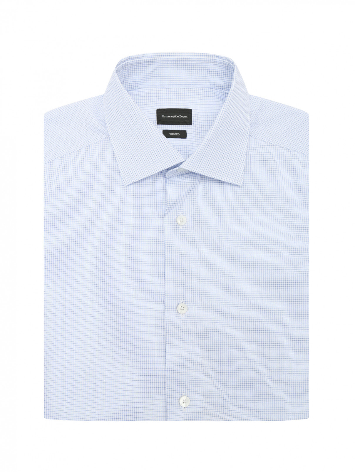 Рубашка из хлопка с коротким рукавом Ermenegildo Zegna  –  Общий вид  – Цвет:  Узор