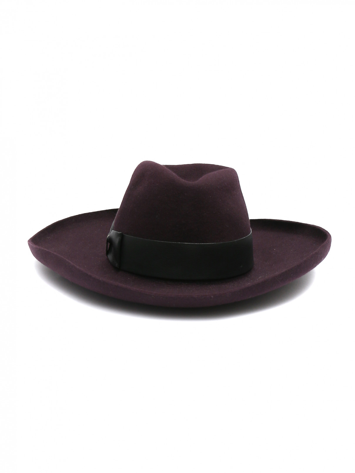 Шляпа из шерсти с лентой Borsalino  –  Обтравка1  – Цвет:  Фиолетовый