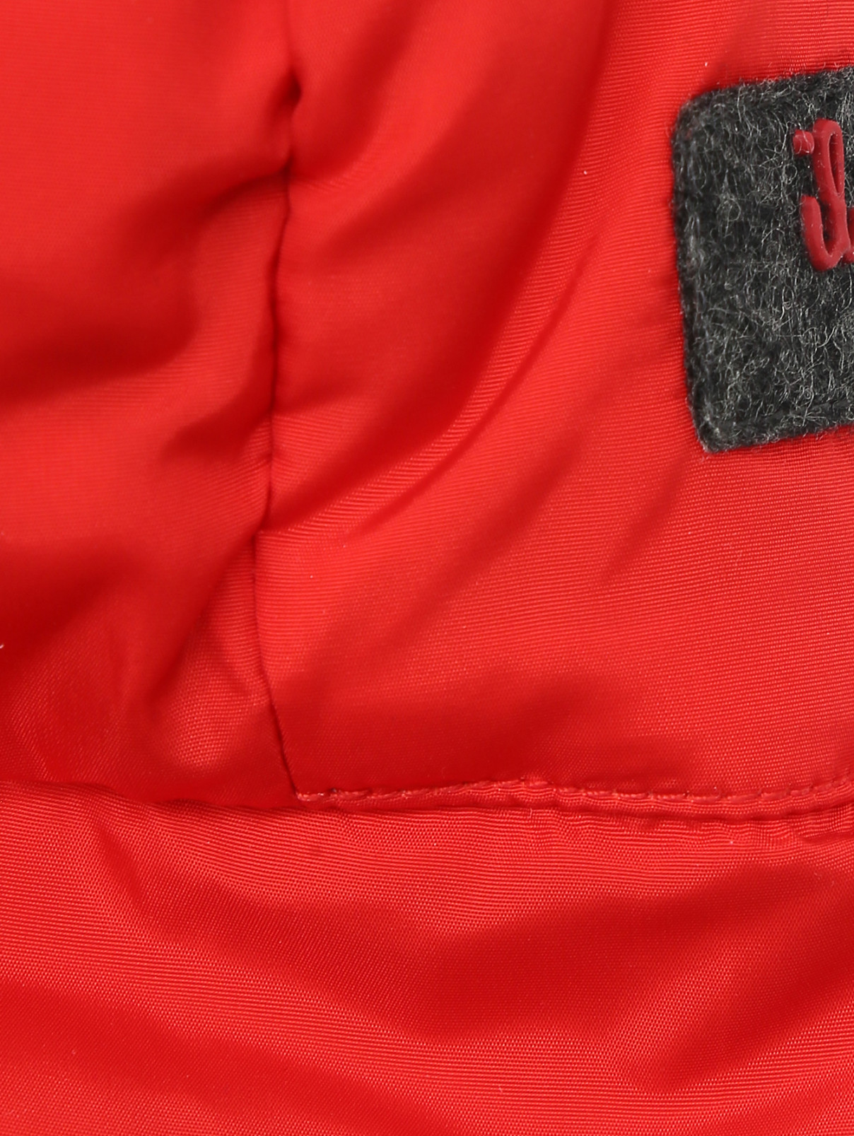 Шапка пуховая на кнопке Il Gufo  –  Деталь1  – Цвет:  Красный