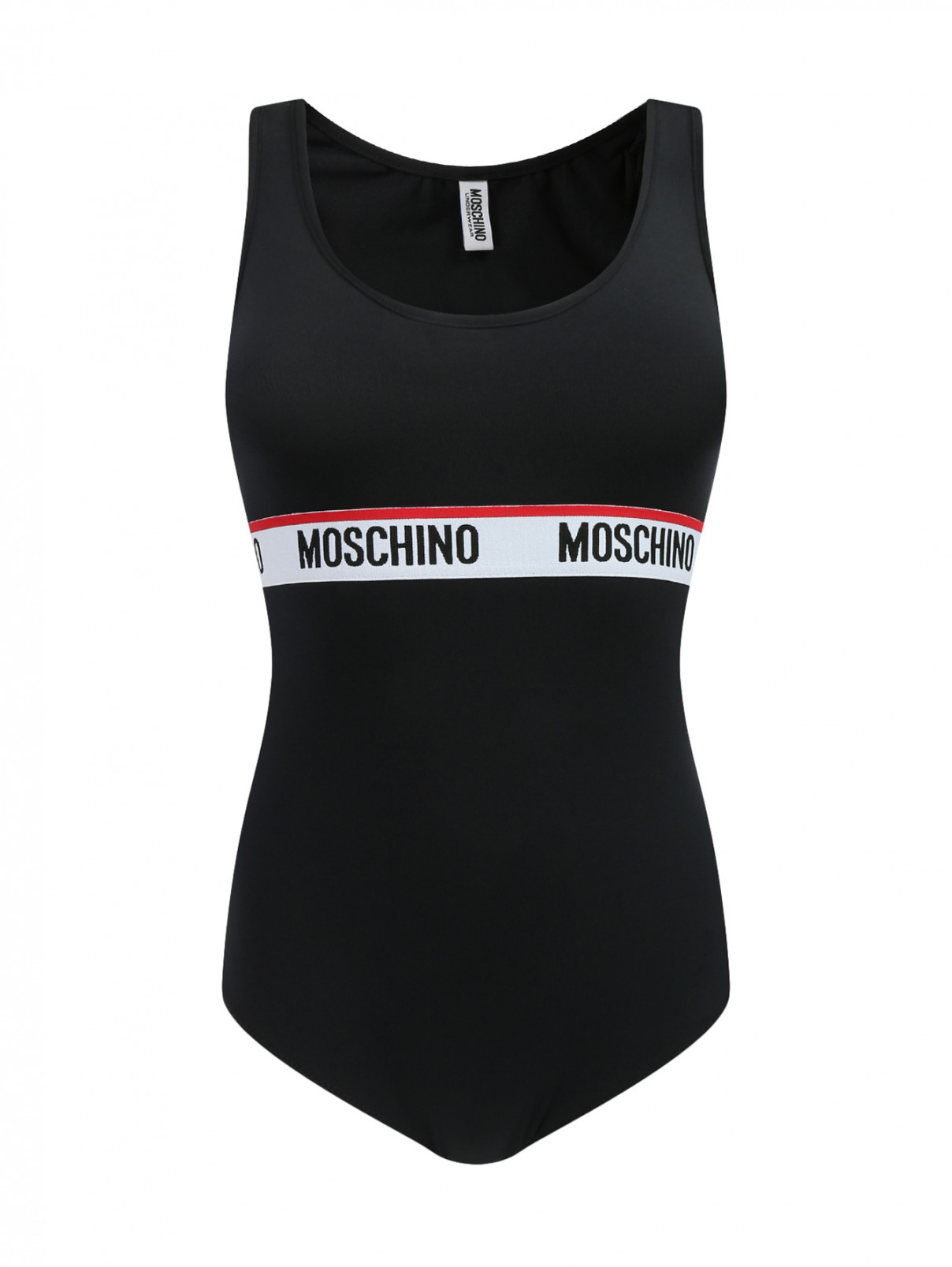Боди с контрастной отделкой Moschino Underwear  –  Общий вид  – Цвет:  Черный