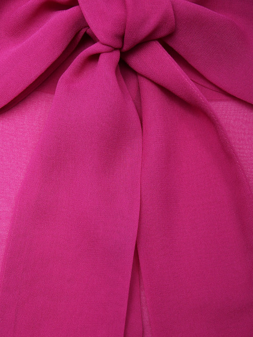 Блуза из шелка с бантом - Деталь