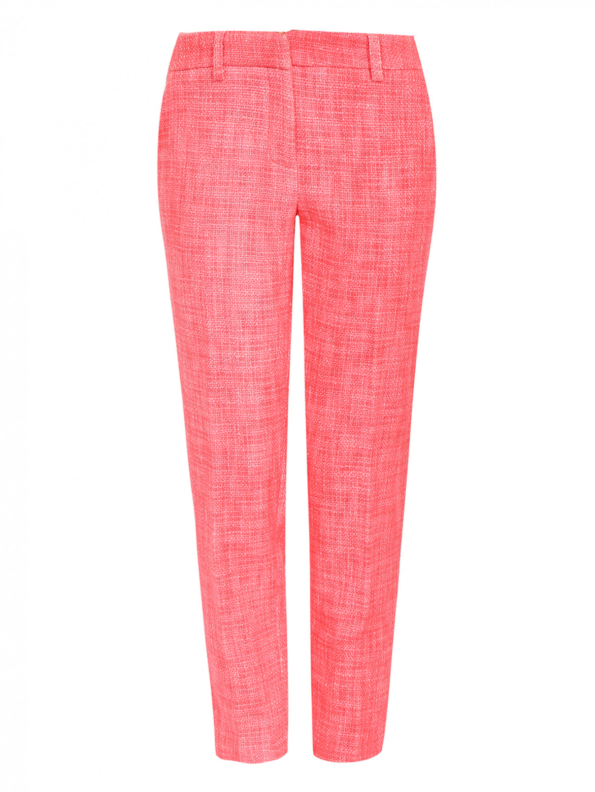Укороченные брюки из хлопка Paul&Joe  –  Общий вид  – Цвет:  Розовый