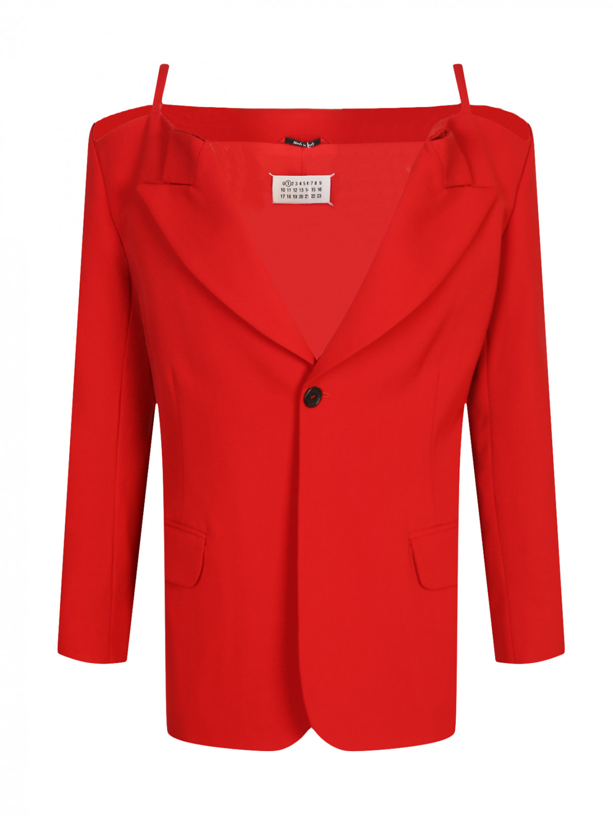 Жакет из  смешанной шерсти Maison Margiela  –  Общий вид  – Цвет:  Красный