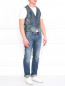 Жилет из денима с потертостями Armani Jeans  –  Модель Общий вид