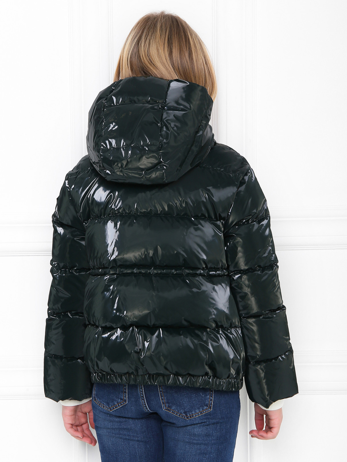 Стеганая куртка на молнии Moncler  –  МодельВерхНиз1  – Цвет:  Зеленый