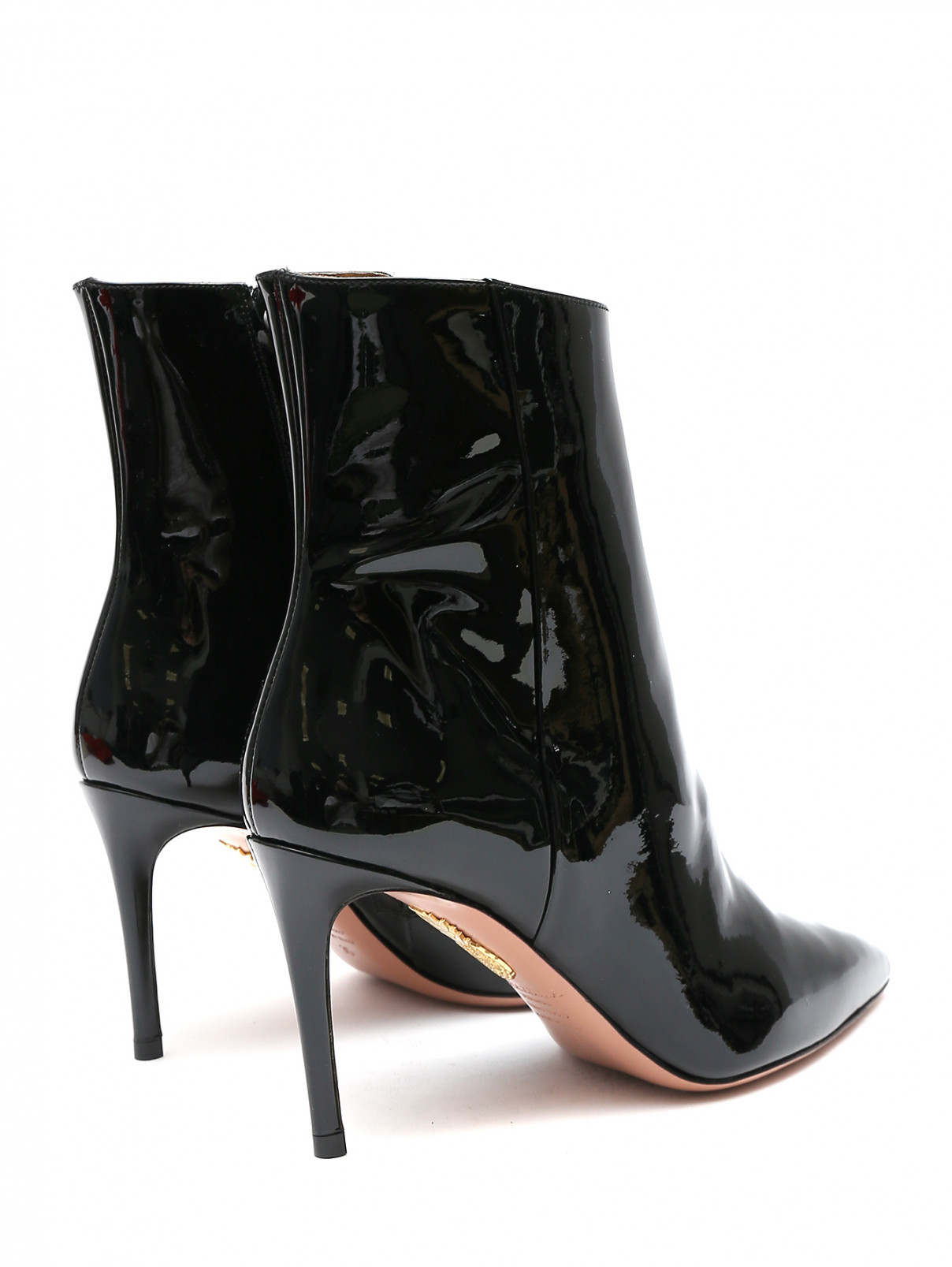 Ботильоны из кожи Aquazzura  –  Обтравка2  – Цвет:  Черный