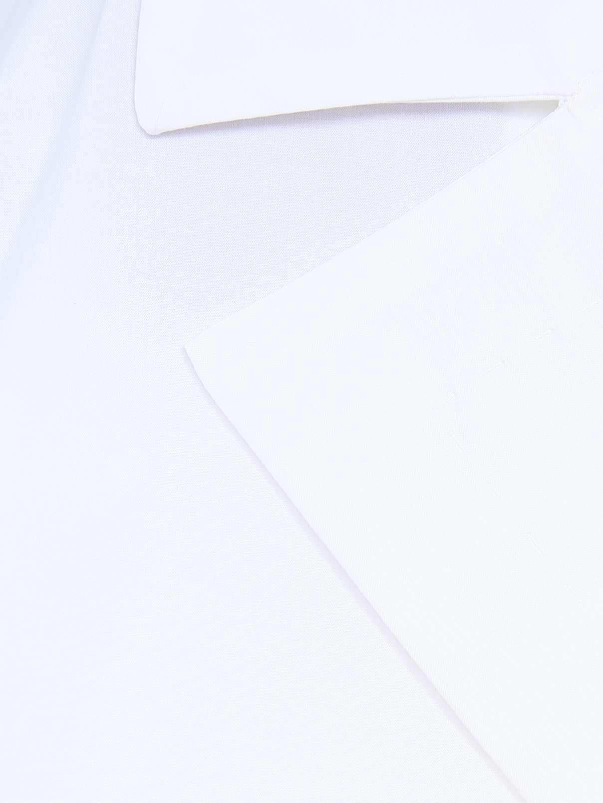 Блуза из хлопка с поясом Marina Rinaldi  –  Деталь1  – Цвет:  Белый