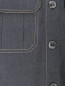 Блуза из хлопка асимметричного кроя с контрастной отделкой N21  –  Деталь1