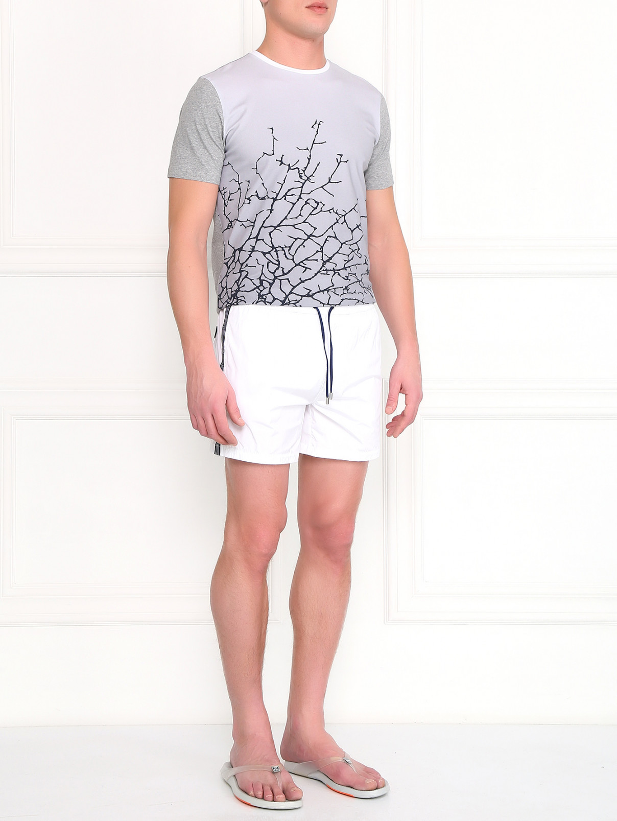 Плавательные шорты с задним карманом Corneliani  –  Модель Общий вид  – Цвет:  Белый