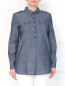Рубашка из денима с накладными карманами Burberry  –  Модель Верх-Низ