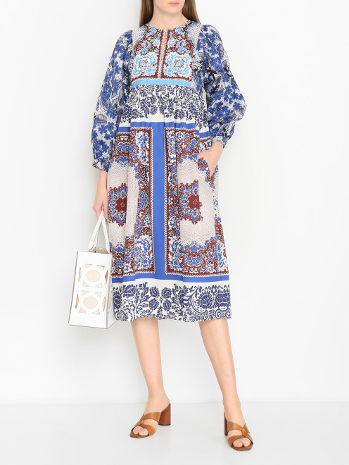 Платье из хлопка с узором Weekend Max Mara - МодельОбщийВид