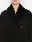 Пальто из шерсти, декорированное мехом норки Marina Rinaldi  –  МодельОбщийВид1
