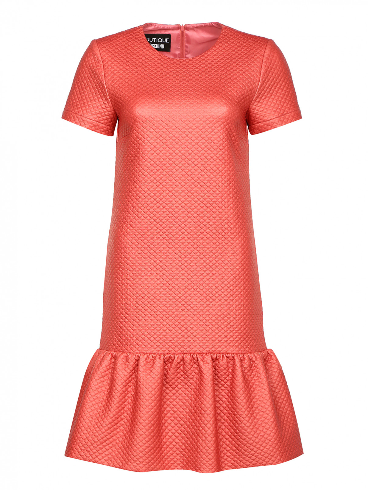 Платье из фактурной ткани Moschino Boutique  –  Общий вид  – Цвет:  Розовый