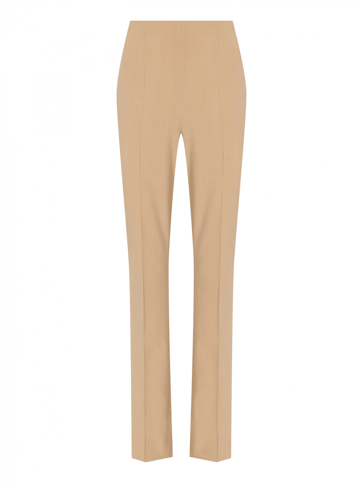 Расклешенные брюки из смешанной шерсти Sportmax  –  Общий вид  – Цвет:  Бежевый