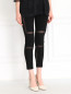 Трикотажные брюки с прозрачными вставками Kira Plastinina  –  Модель Верх-Низ