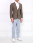 Однобортный пиджак из хлопка и шелка Corneliani ID  –  Модель Общий вид
