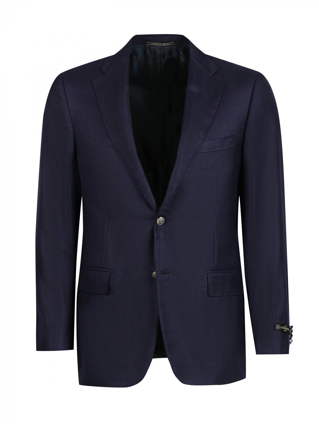 Пиджак из кашемира и шелка Corneliani  –  Общий вид  – Цвет:  Синий