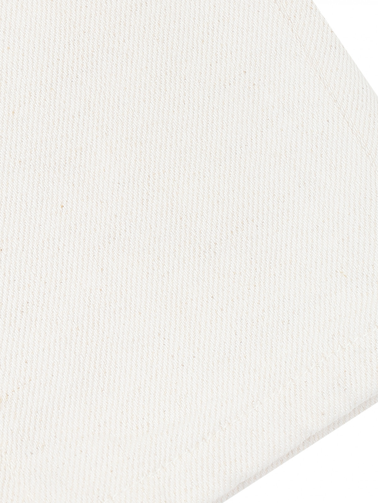 Однотонные брюки из хлопка и льна Il Gufo  –  Деталь1  – Цвет:  Белый