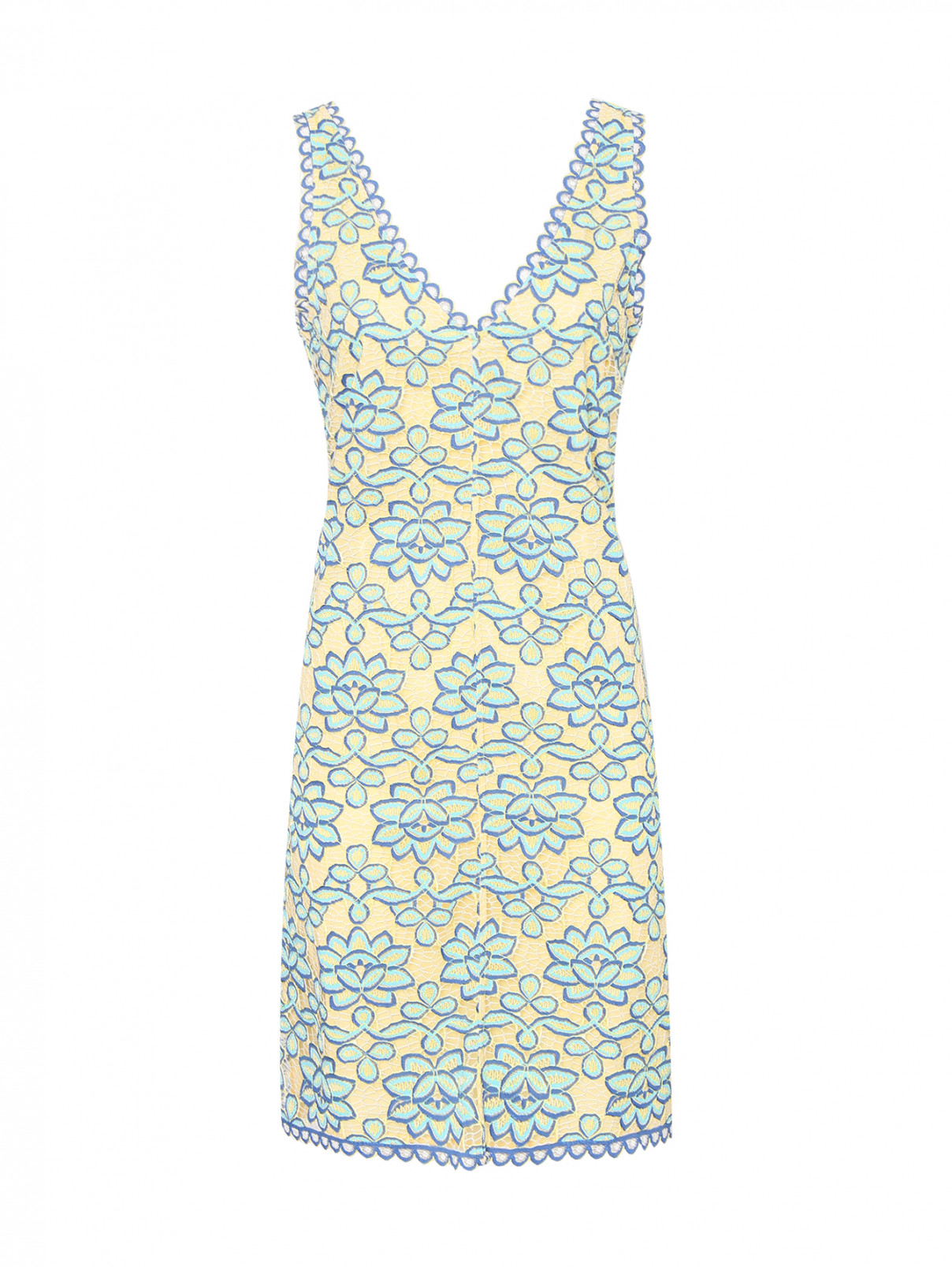 Платье-мини с вышивкой Sonia Rykiel  –  Общий вид  – Цвет:  Мультиколор