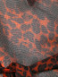 Полупрозрачная блуза из шелка с узором Jean Paul Gaultier  –  Деталь