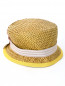 Соломенная шляпа с отделкой из текстиля Emporio Armani  –  Обтравка3