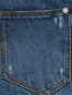 Укороченные джинсы с потертостями Ermanno Scervino  –  Деталь