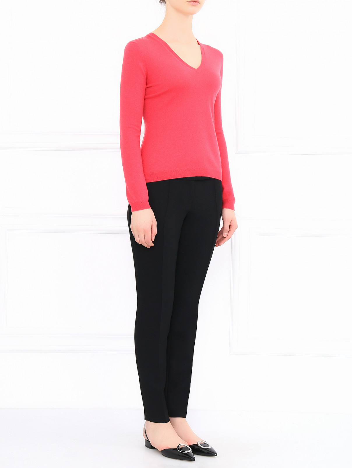 Укороченные брюки со стрелками Barbara Bui  –  Модель Общий вид  – Цвет:  Черный