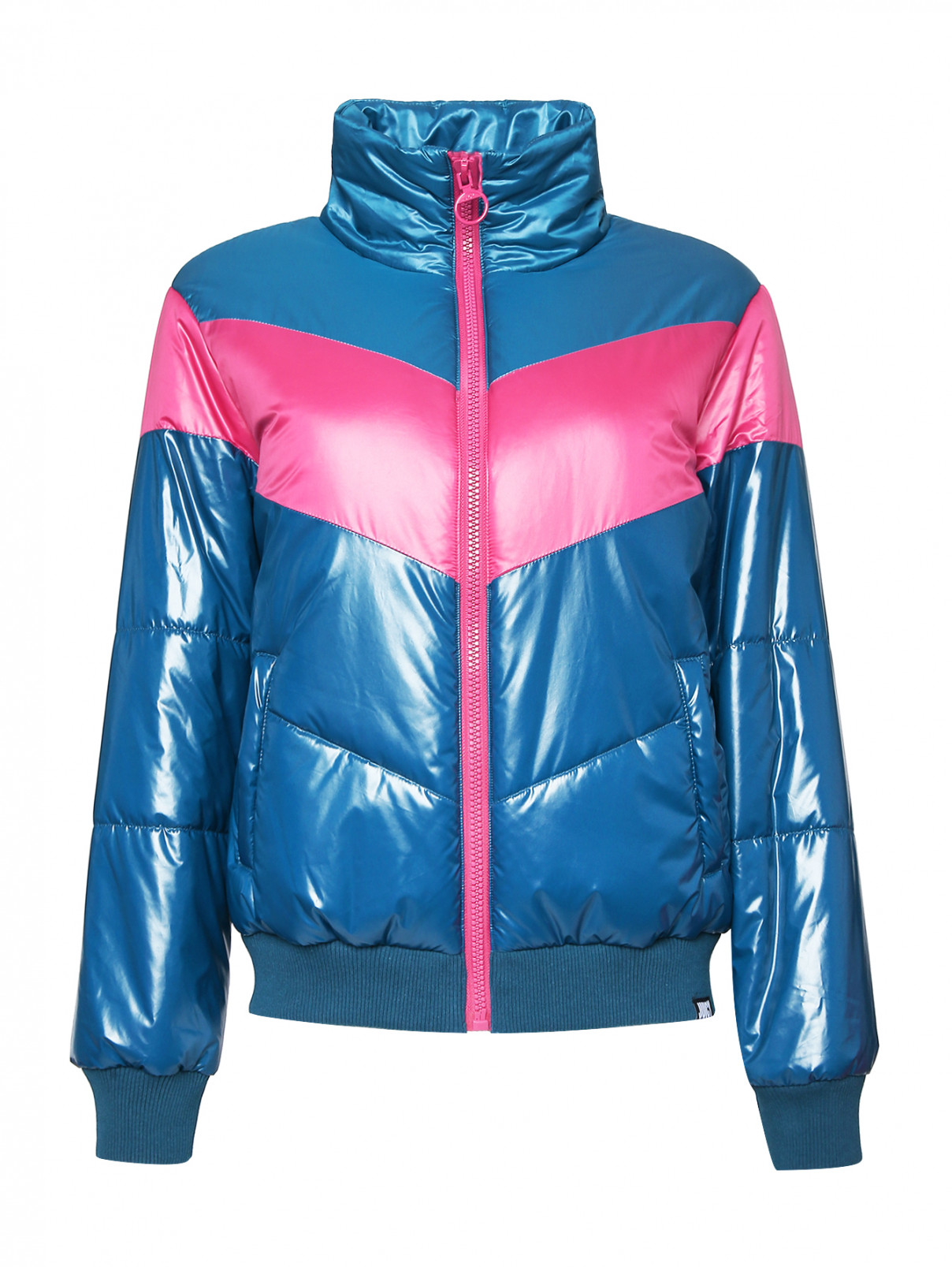 Куртка с контрастной вставкой Juicy Couture  –  Общий вид  – Цвет:  Синий
