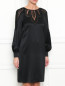 Платье из шелка с декоративной вышивкой Alberta Ferretti  –  МодельВерхНиз