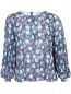 Блуза свободного кроя с узором и декоративной отделкой Max&Co  –  Общий вид
