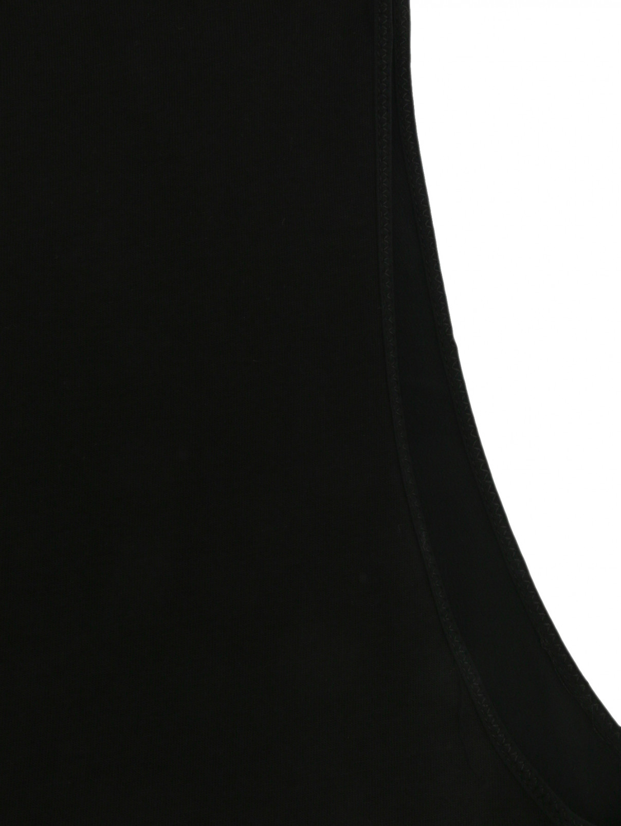 Топ из смешанного хлопка с кружевом N21  –  Деталь1  – Цвет:  Черный