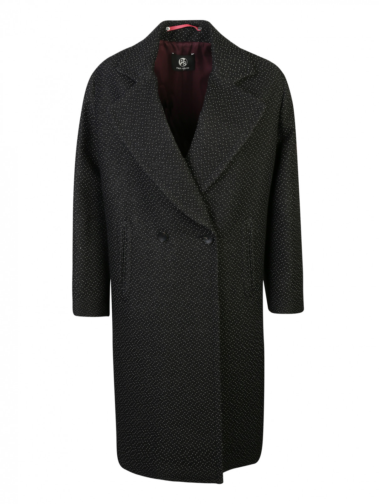 Пальто широкого кроя Paul Smith  –  Общий вид  – Цвет:  Черный