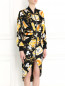 Платье из шелка с абстрактным узором Moschino Couture  –  Модель Верх-Низ