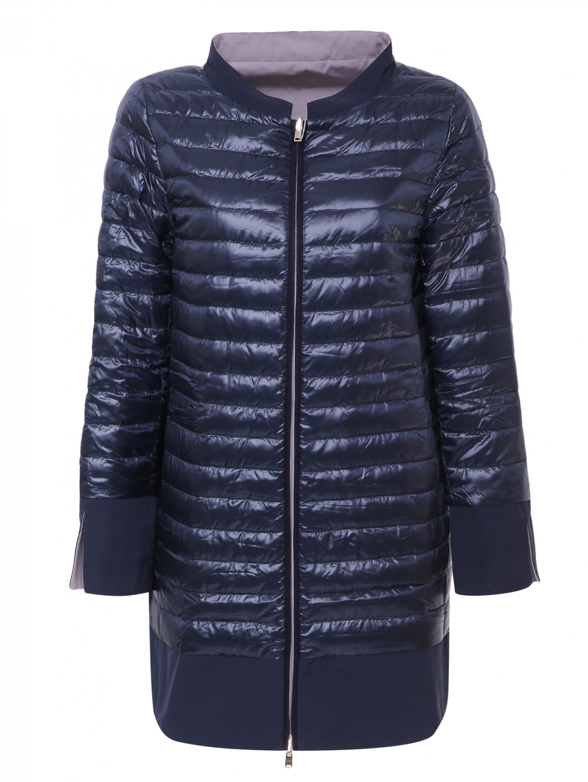 Двустороннее стеганое пальто Herno  –  Общий вид  – Цвет:  Синий