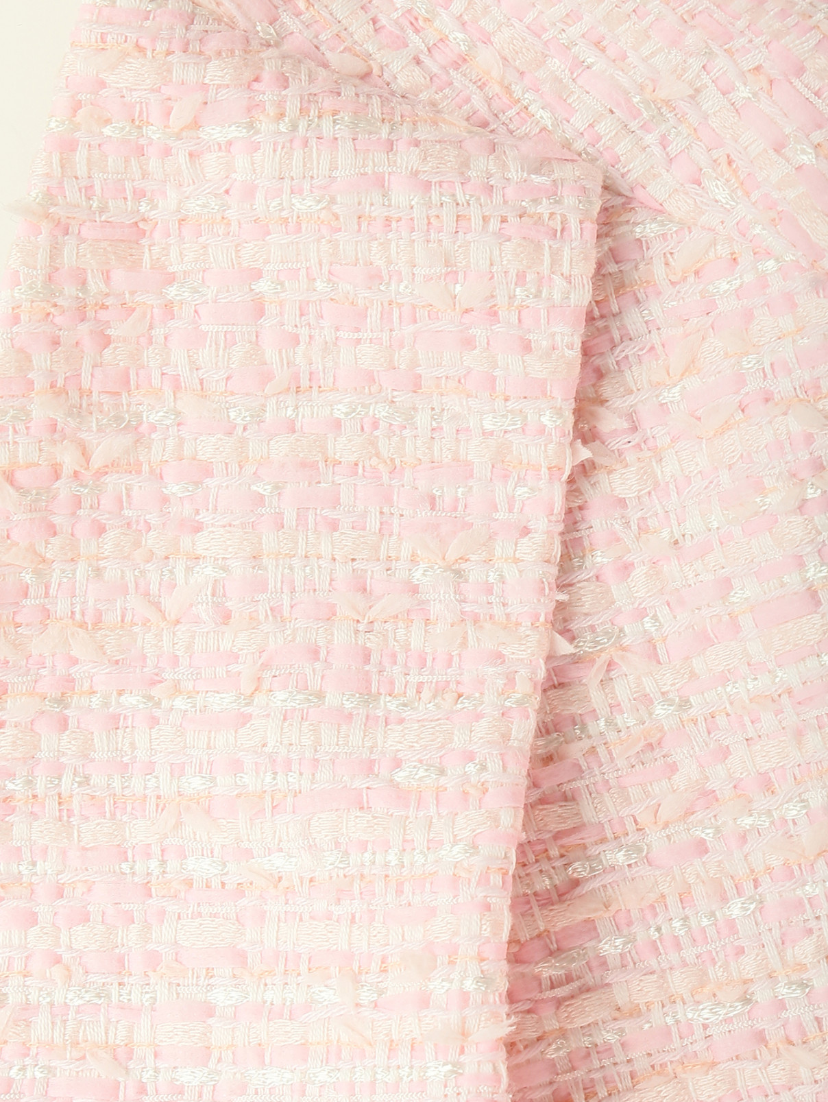 Жакет из фактурной ткани с баской и рукавами 3/4 Giambattista Valli  –  Деталь1  – Цвет:  Розовый
