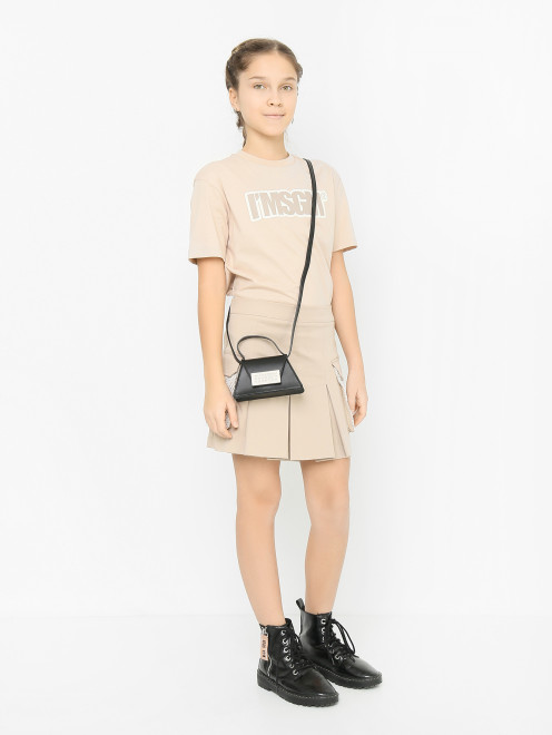 Футболка из хлопка с принтом MSGM - МодельОбщийВид