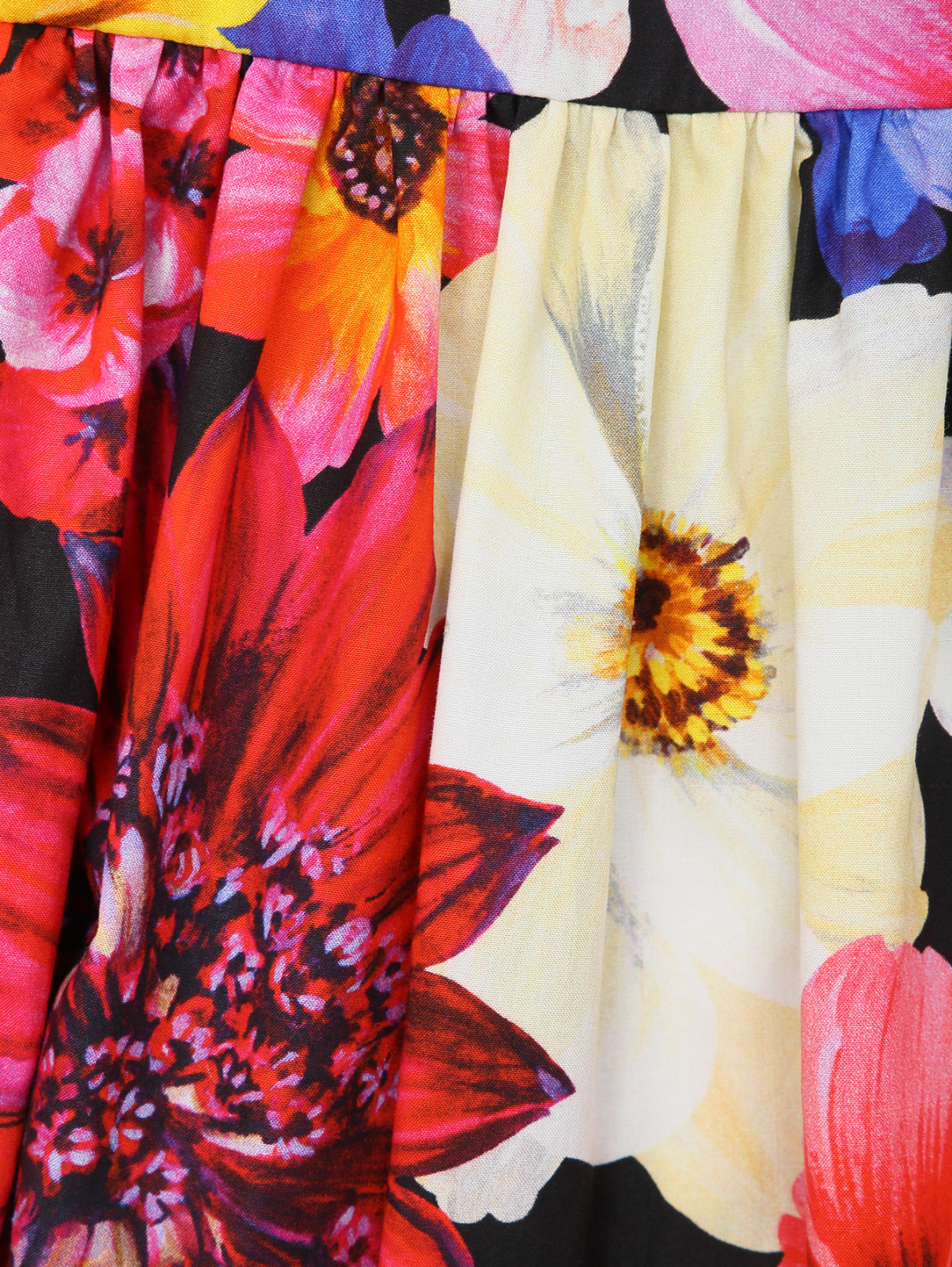 Платье из хлопка на лямках Dolce & Gabbana  –  Деталь  – Цвет:  Узор