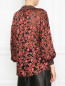 Блуза из смесового шелка с набивным цветочным узором Alice+Olivia  –  МодельВерхНиз1