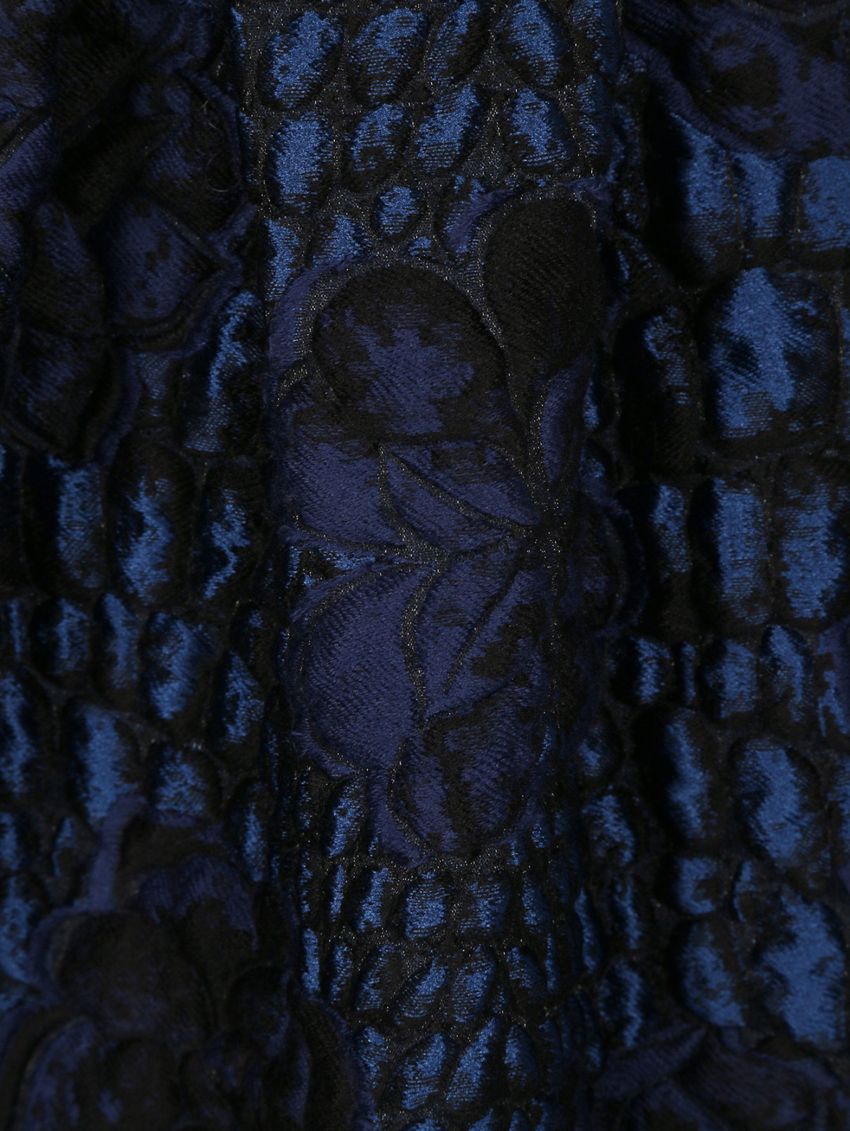 Юбка из шерсти с узором и симметричными складками Aspesi  –  Деталь  – Цвет:  Синий