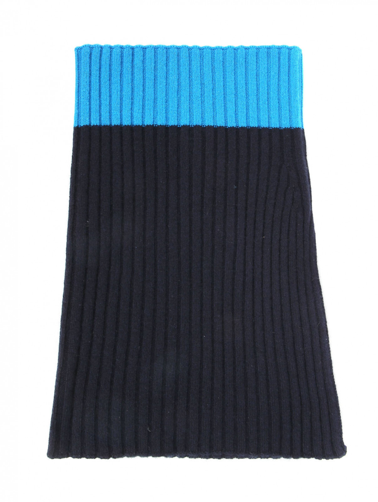 Трикотажный воротник из кашемира Sportmax  –  Общий вид  – Цвет:  Синий