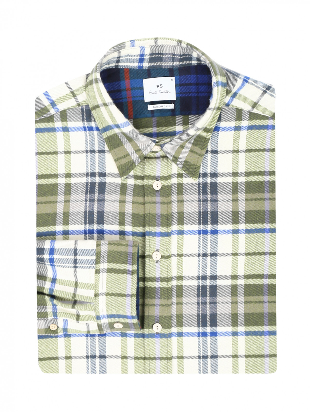 Рубашка из хлопка с узором "клетка" Paul Smith  –  Общий вид  – Цвет:  Мультиколор