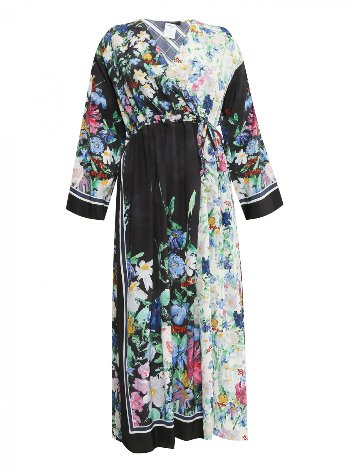 Платье-миди свободного кроя с цветочным узором Weekend Max Mara  –  Общий вид  – Цвет:  Узор
