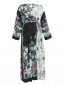 Платье-миди свободного кроя с цветочным узором Weekend Max Mara  –  Общий вид