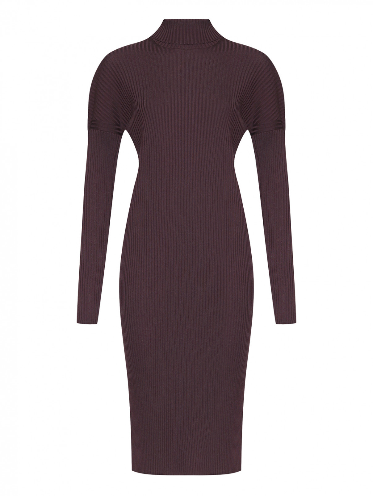 Трикотажное платье из шерсти MRZ  –  Общий вид  – Цвет:  Фиолетовый